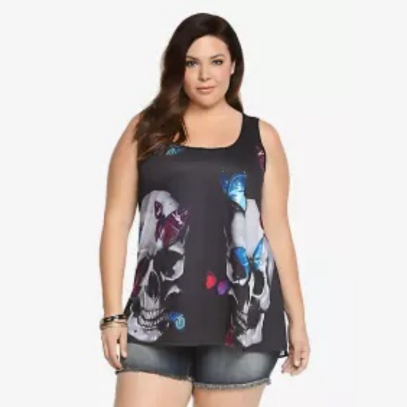 torrid Tops - 2X Torrid Skulls & Butterflies Top
